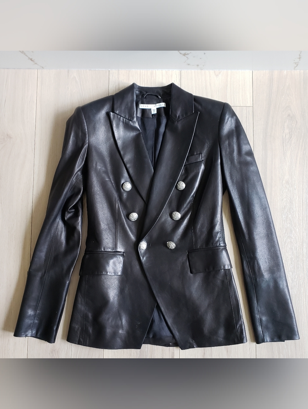 Veronica Beard Dickey Leather Jacket Size 00